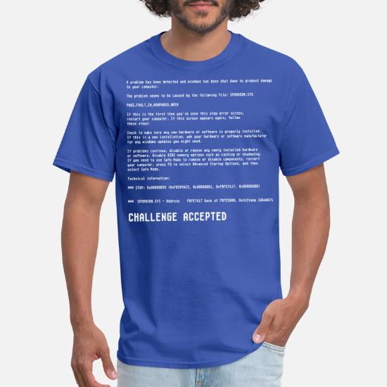 BSOD ERROR - BLUE SCREEN OF DEATH' Men 